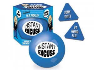 INSTANT-EXCUSE-BALL Instant excuse magic eight ball