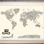 Mustache World Map