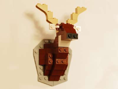 lego deer mounted head