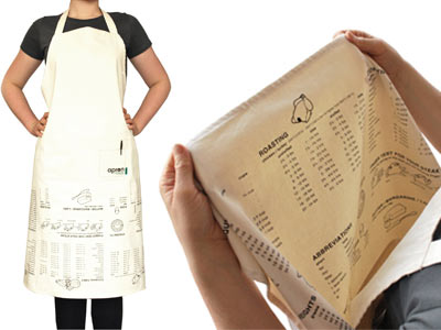 Apron with cooking guide